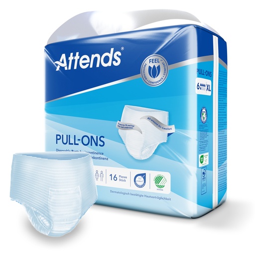 [430054-1N] Attends Pull Ons 6 XL, 16 pezzi.
