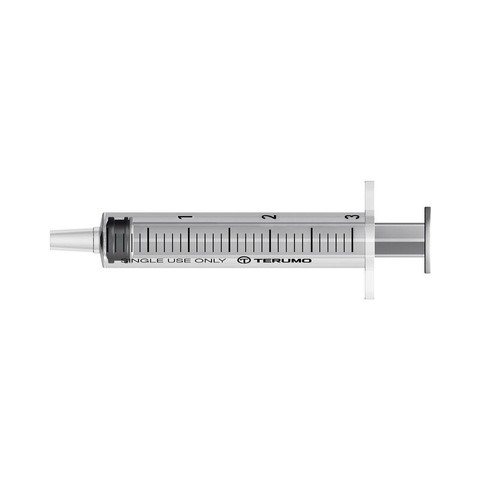 [400513N] Terumo 3ml Syringe, 3-Piece Luer Attachment Centric, Sterile, 100 pcs.