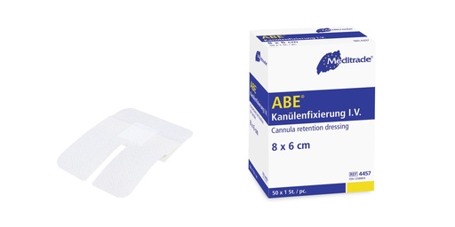 [400516N] ABE© Cannula di fissaggio, sterile, 8 x 6 cm, confezione da 50 pz.