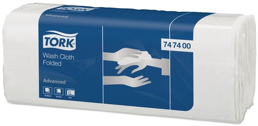 [432160N] Tork Wash Cloth Advanced, 19cm x 25cm, white,747400, pack of 120 pcs.
