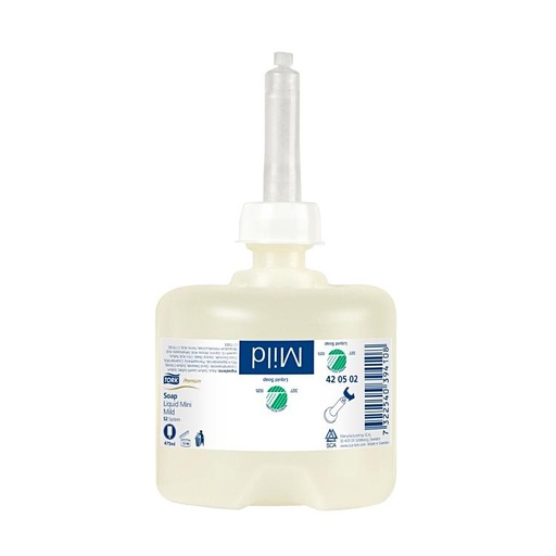 [700034N] Tork, milde Mini-Flüssigseife, 420502, Premium, 475 ml pro Flasche, S2, 457 ml