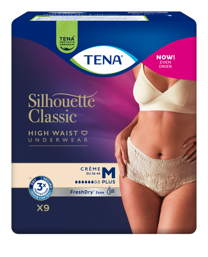 [432170N] TENA Silhouette Plus Crème M, 9 Stk.