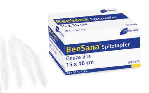 [400491N] Tampons ronds BeeSana en gaze conforme à la norme EN 14079, stériles, 20x20 cm, ronds, 240 pcs.