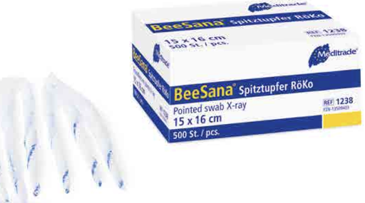 [400492N] Cotton Pointed Swabs, EN 14079, 20-thread, Conical, Non-Sterile, 15 x 16 cm, 500 pcs.