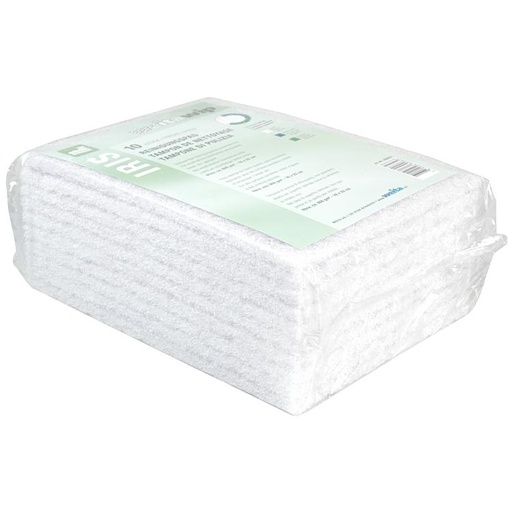 [800016N] Iris fleece pads white. 160x220mm, carton 10 x 10 pcs.