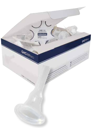 [480042N] GHC Urinalkondom CARE CON active, 30mm, aus Silikon, mit klebender Haftbeschichtung