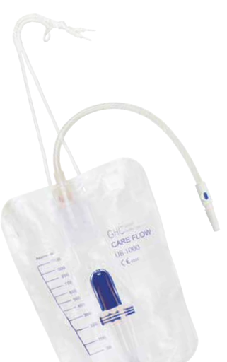 [480230N] GHC leg bag CAREFLOW UB 1000, 1000ml, 30cm, sterile