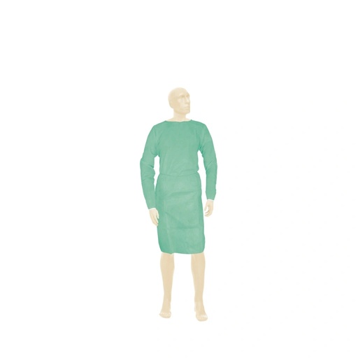 [460051N] BeeSana PP gown 23 g, with elastic bands, green, 110 x 140 cm, 10 pcs.