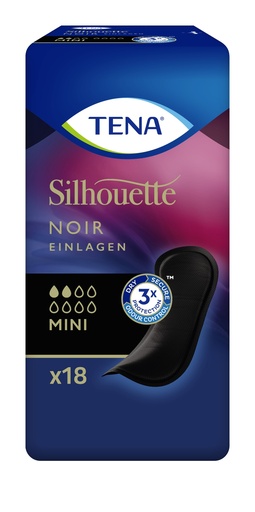 [432174N] TENA Silhouette Noir Mini Pad, 18 Stk.