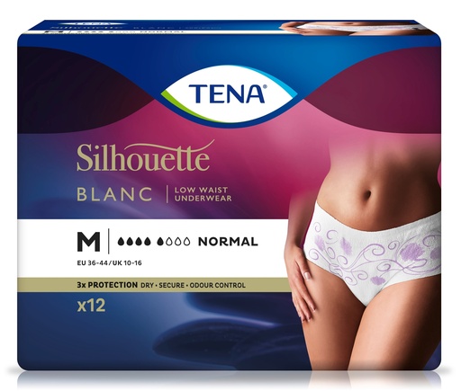 [432176N] TENA Silhouette Plus Weiss M, 75-100cm, 10 Stk.
