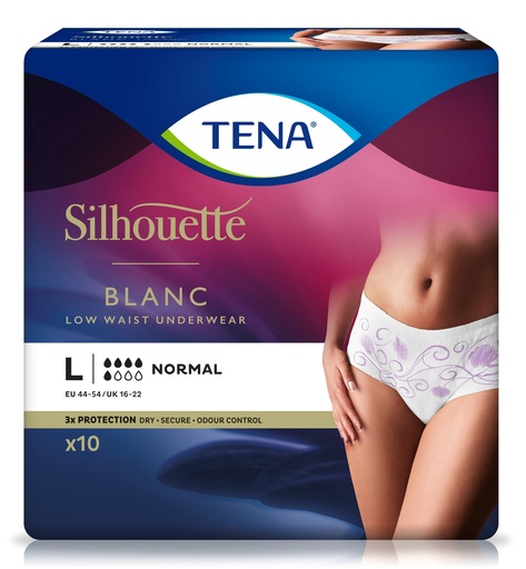 [432177N] TENA Silhouette Plus White L, 95–125 cm, 10-pack